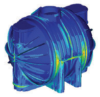 Septic Underground Tank (Sewage water pressure structural analysis : Stress plot)